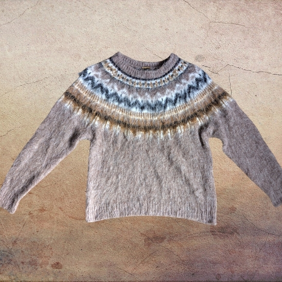 MAGASCHONI | NWOT Scandi Fair Isle Wool Blend Sweater Super Soft Size S - Picture 4 of 12